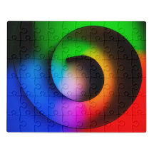 Quebra-cabeça de espiral colorida