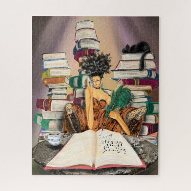 Quebra-cabeça de Fantasia da Escritora - Pintura (Vertical)
