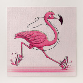 Quebra-cabeça de Flamingo Colorida para Brincar Cr