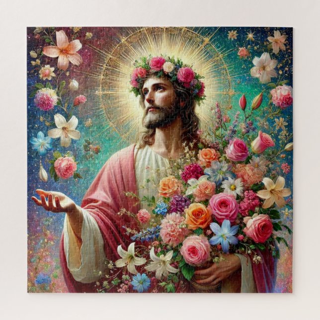 Quebra-cabeça de flor de Jesus! (Vertical)