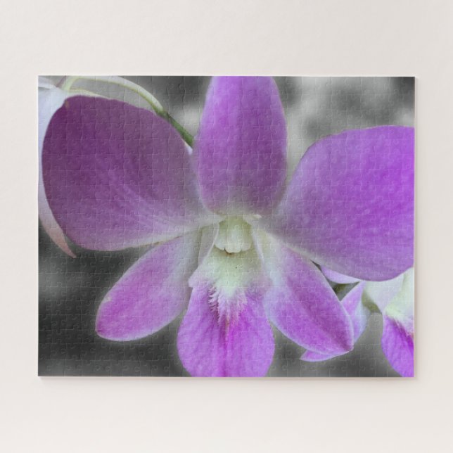 Quebra-cabeça de Flor de Orquídea Personalizável (Horizontal)
