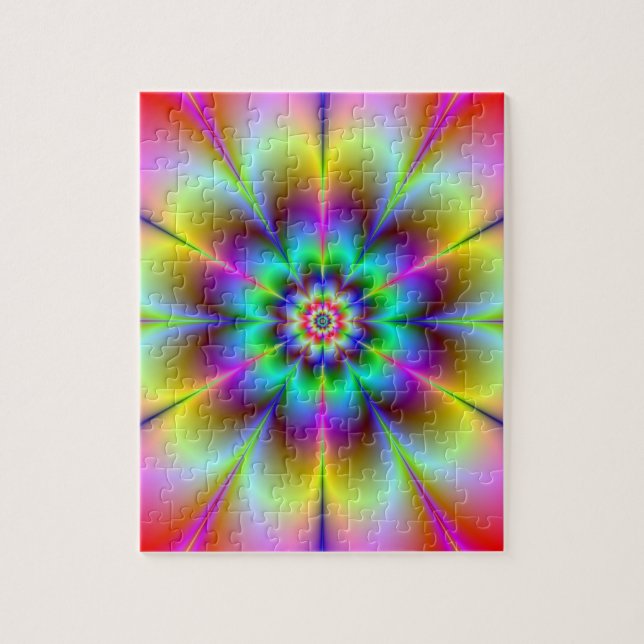 Quebra-cabeça de Flor Elétrico (Vertical)