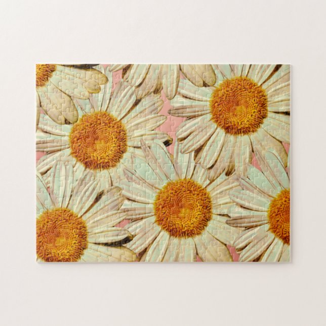 Quebra-cabeça de Flor Rustic Daisies (Horizontal)