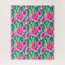 Quebra-cabeça de Flores em Aquarela