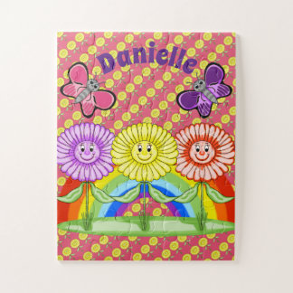 Quebra-cabeça de Flores Felizes