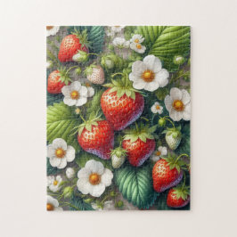 Quebra-cabeça de Folhas e Flores de Morango Divert