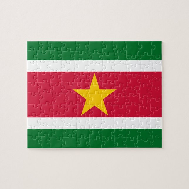 Quebra-cabeça de foto da bandeira do Suriname (Horizontal)