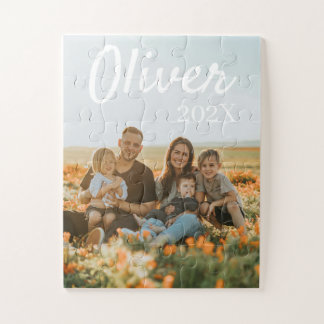 Quebra-cabeça de Foto de Família Moderno Simples e