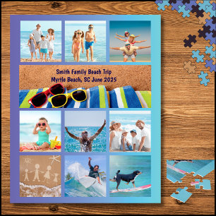 Quebra-cabeça de Foto de Férias de Praia da Famíli