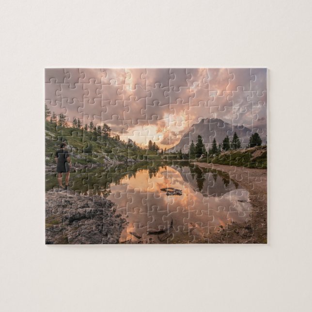 Quebra-cabeça de foto de Mountain Pond (Horizontal)