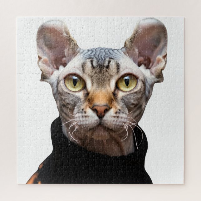 Quebra-cabeça de Foto do Gato Elf Sphynx (Vertical)