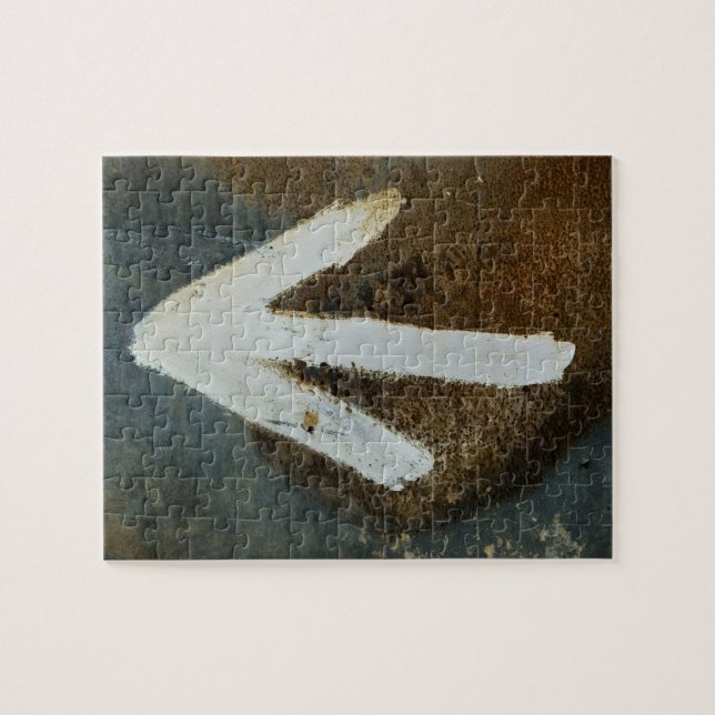 Quebra-cabeça de Foto em Seta Branca (Horizontal)