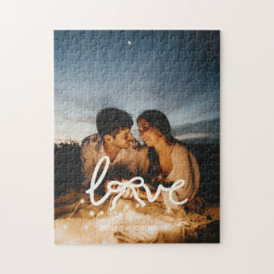 Quebra-cabeça de Foto Personalizado de Casal com T