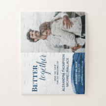 Quebra-cabeça de Fotografia com Cor Azul Líquida M