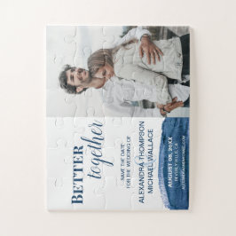 Quebra-cabeça de Fotografia com Cor Azul Líquida M