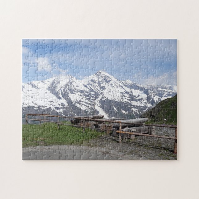 Quebra-cabeça de fotografia personalizada dos Alpe (Horizontal)
