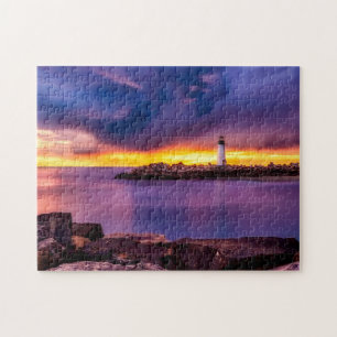 Quebra-cabeça de Fotografias de Farol e Sunset co