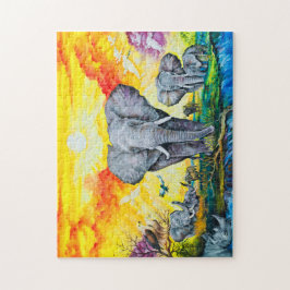 Quebra-cabeça de fotos com caixa de presentes