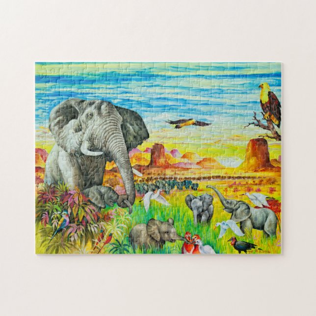 Quebra-cabeça de Fotos com Caixa de Presentes (Horizontal)