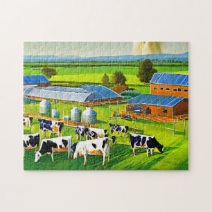 Quebra-cabeça de fotos com Fazenda de Watercolor I