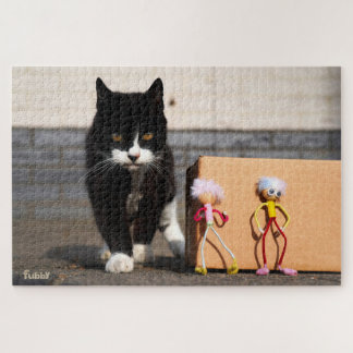 Quebra-cabeça De Fubby's verstoppen zich voor de kat Ping.