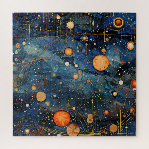 Quebra-cabeça de Galáxia Dourada Celestial
