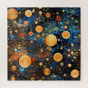 Quebra-cabeça de Galáxia Dourada Celestial