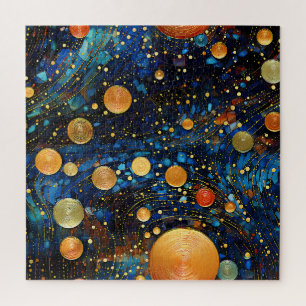 Quebra-cabeça de Galáxia Dourada Celestial