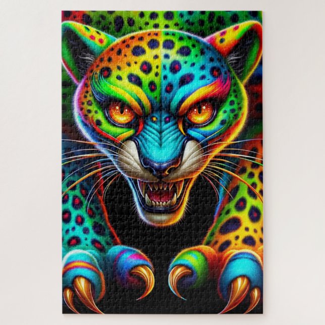 Quebra-cabeça de Gato Assustador (Vertical)