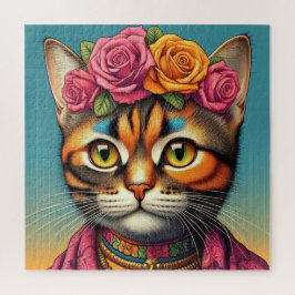 Quebra-cabeça de gato bonito!