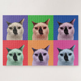 Quebra-cabeça de Gato Branco e Preto