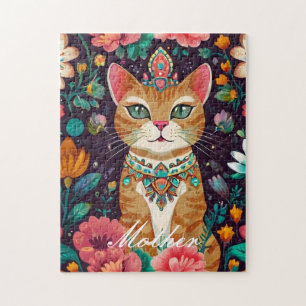 Quebra-cabeça de Gato com Bejweled Crowned