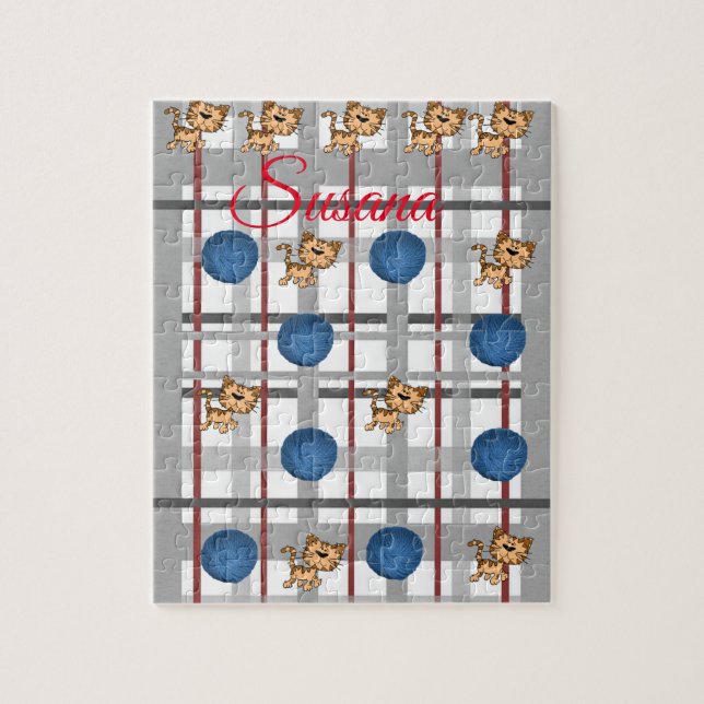 Quebra-cabeça de Gato Decorativo (Vertical)