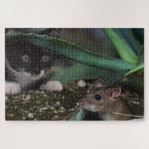 Quebra-cabeça de Gato e Rato Giro