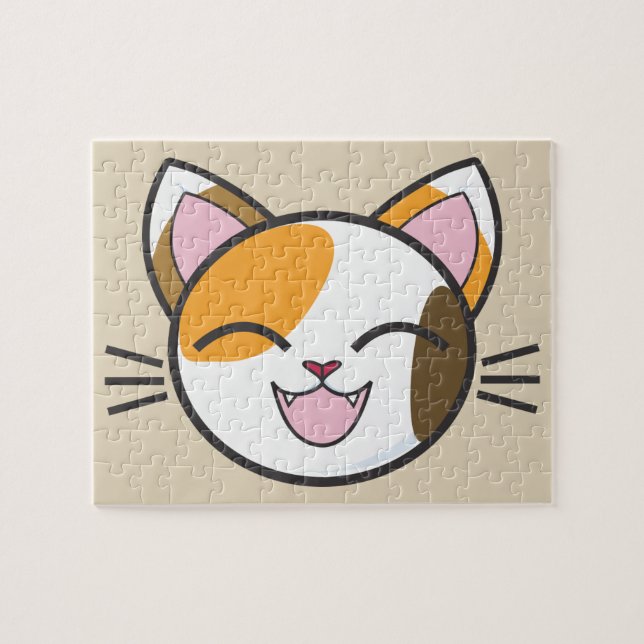 quebra-cabeça de gato feliz (Horizontal)