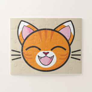quebra-cabeça de gato feliz