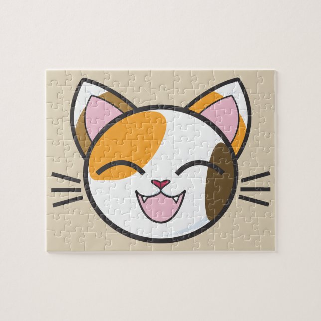 quebra-cabeça de gato feliz (Horizontal)