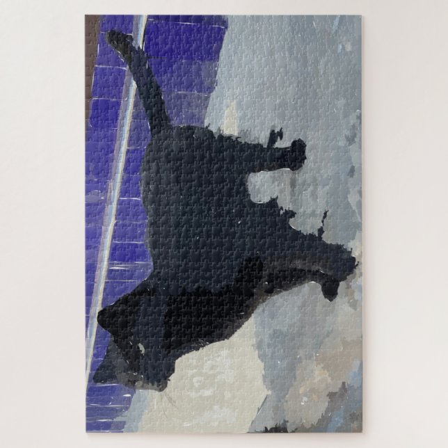 Quebra-cabeça de Gato Negro (Vertical)