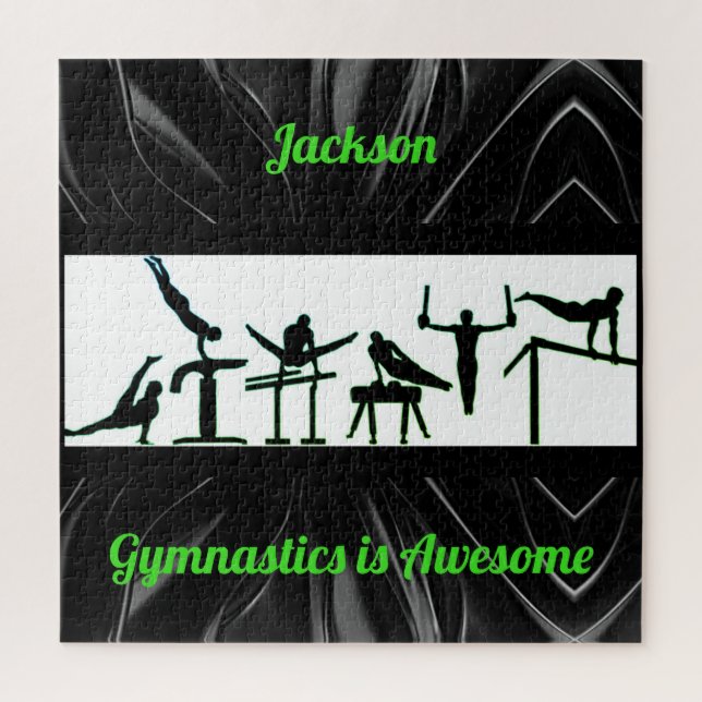 Quebra-cabeça de Ginástica Masculina com o Nome de (Vertical)