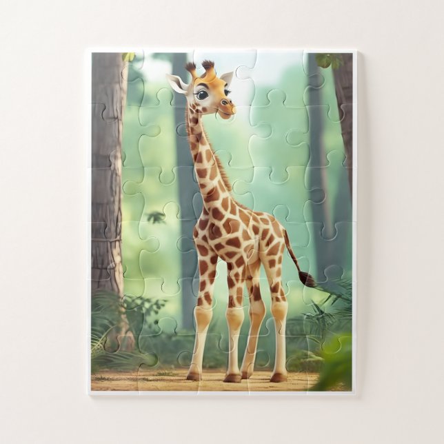 Quebra-cabeça de Girafa para Crianças  (Vertical)