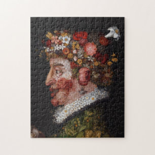 Quebra-cabeça de Giuseppe Arcimboldo - flores no