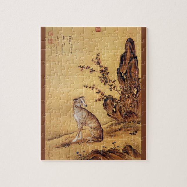 Quebra-cabeça ~ de Giuseppe Castiglione do ~ do ~Greyhound do (Vertical)