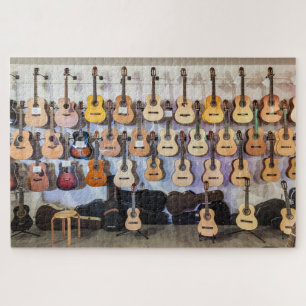 quebra-cabeça de guitarras acústicas