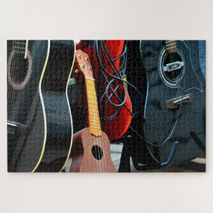 quebra-cabeça de guitarras acústicas