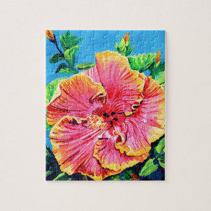 Quebra-cabeça de Hibiscus Rosa Brilhantes e Sunny