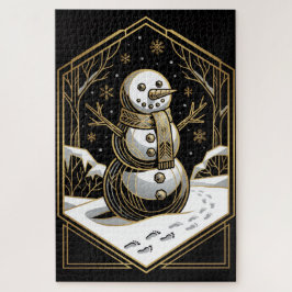 Quebra-cabeça de Homem de Neve Art Déco