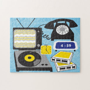 Quebra-cabeça de Ícones de Vintage 11x14 para Pe
