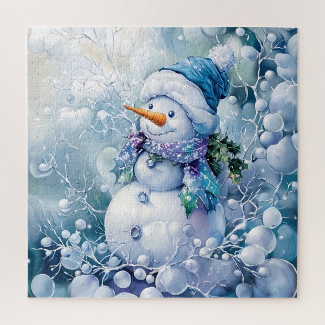 Quebra-cabeça de inverno azul (Vertical)