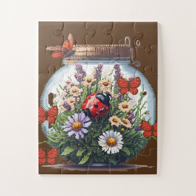 Quebra-cabeça de jarro de tema de pixel (Vertical)