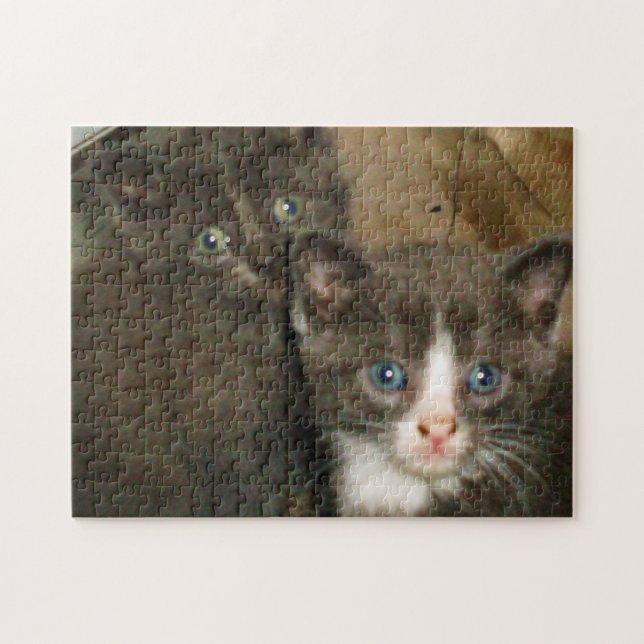 QUEBRA-CABEÇA DE JIGSAW GATINHOS DE  CORTES (Horizontal)